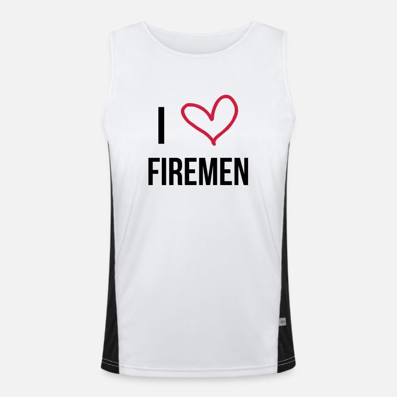Feuerwehrmann / Feuer / Sicherheit / firefighter Funktionelles Kontrast-Tank Top für Männer 