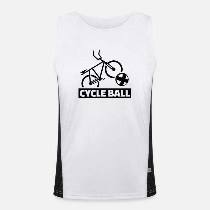 Cycle ball - Men's Functional Contrast Tank Top  - white/black