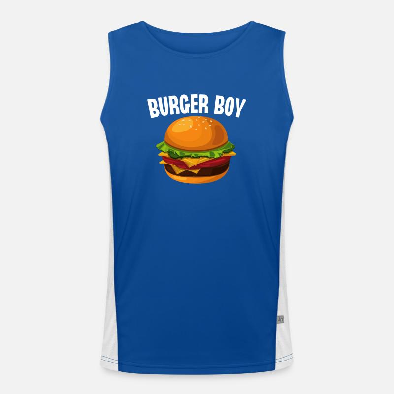 Burger Junge Funktionelles Kontrast-Tank Top für Männer 