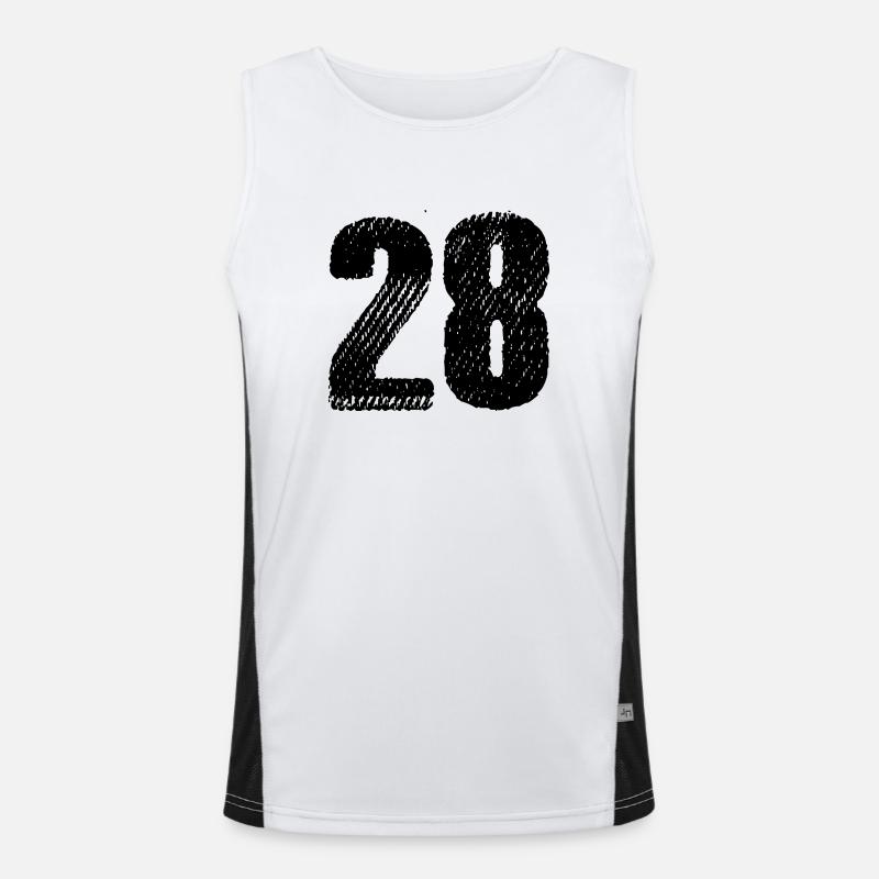 Maillot numéro 28 Débardeur respirant contrasté Homme 