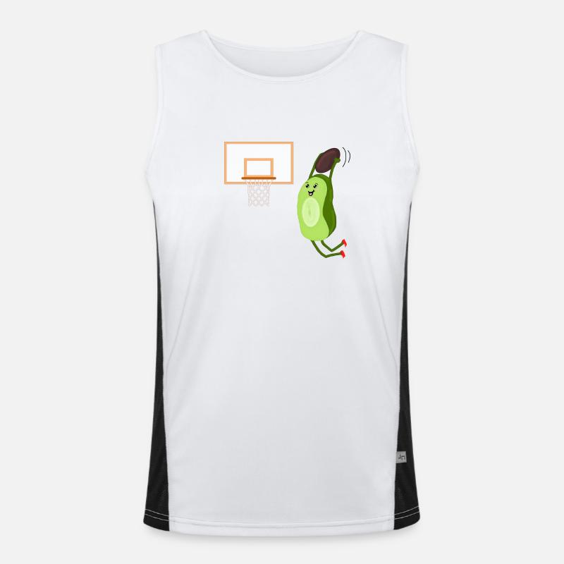 Dunking Avocado Men's Functional Contrast Tank Top 