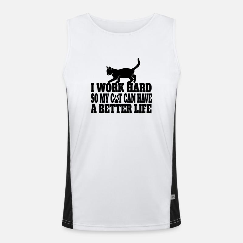 Chat domestique Chat Chat Chat Cheveux Chaton Chat Chat Débardeur respirant contrasté Homme 