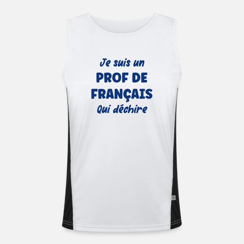 Je suis un prof de français Débardeur respirant contrasté Homme 