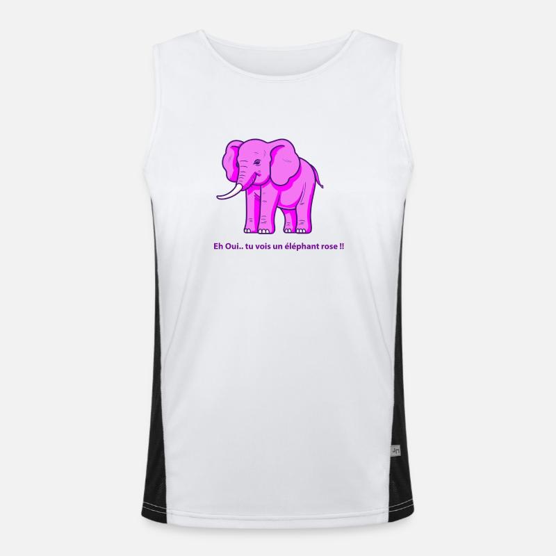 elephant rose Débardeur respirant contrasté Homme 