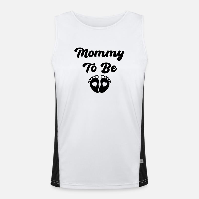 werdende Mama Funktionelles Kontrast-Tank Top für Männer
