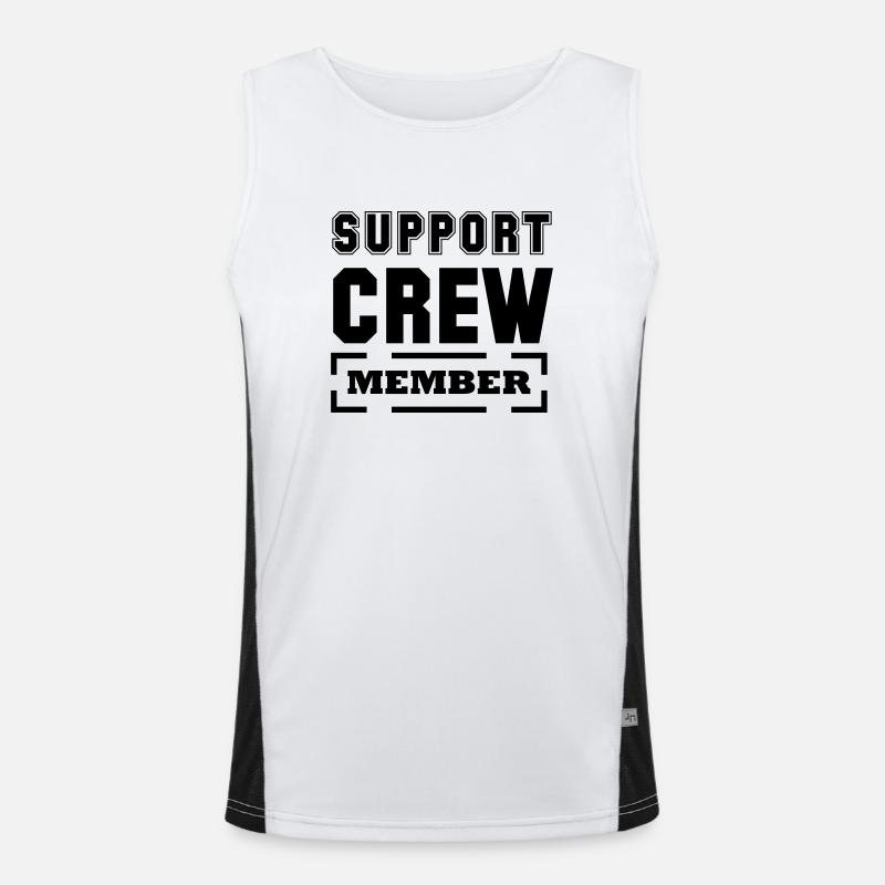 support crew member Funktionelles Kontrast-Tank Top für Männer 