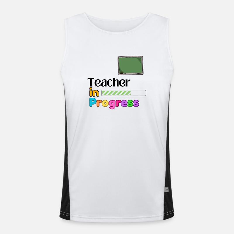 Teacher In progress Perfect Gift Men's Functional Contrast Tank Top 