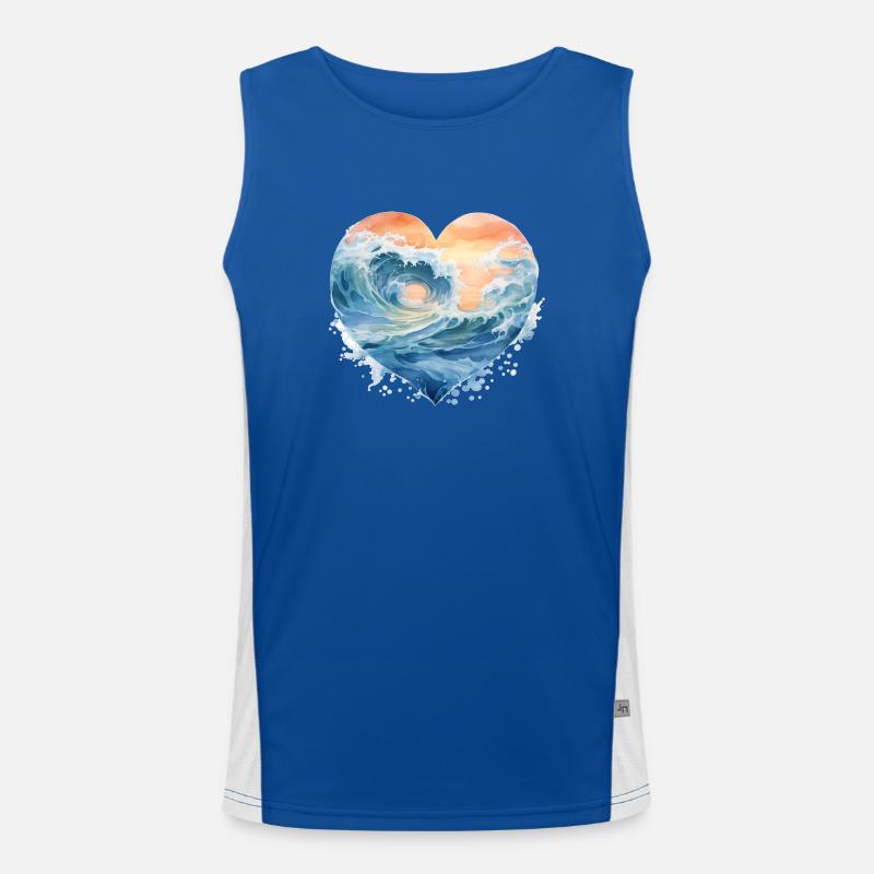 Wave Men's Functional Contrast Tank Top 