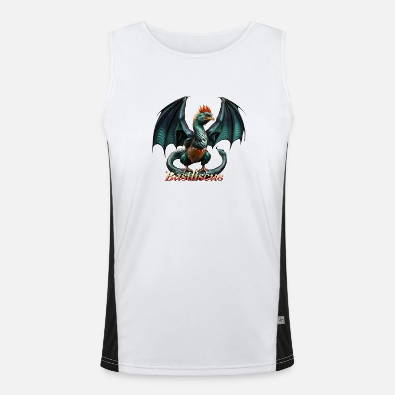 Evil Dragon Basilisc Men's Functional Contrast Tank Top 