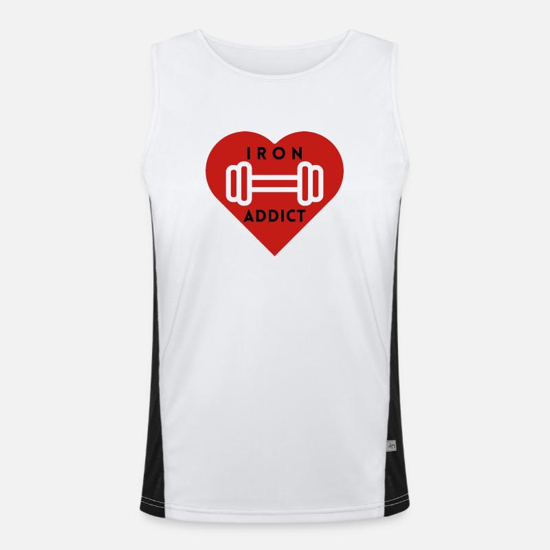 Gym Iron Addict Débardeur respirant contrasté Homme 