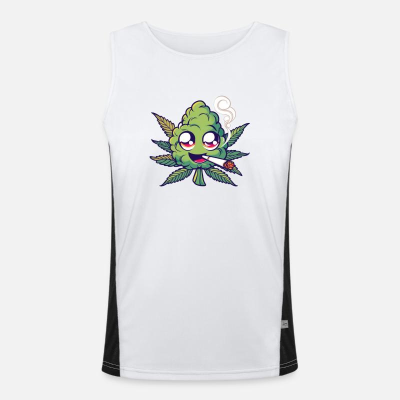 Smoking Bud Men's Functional Contrast Tank Top 