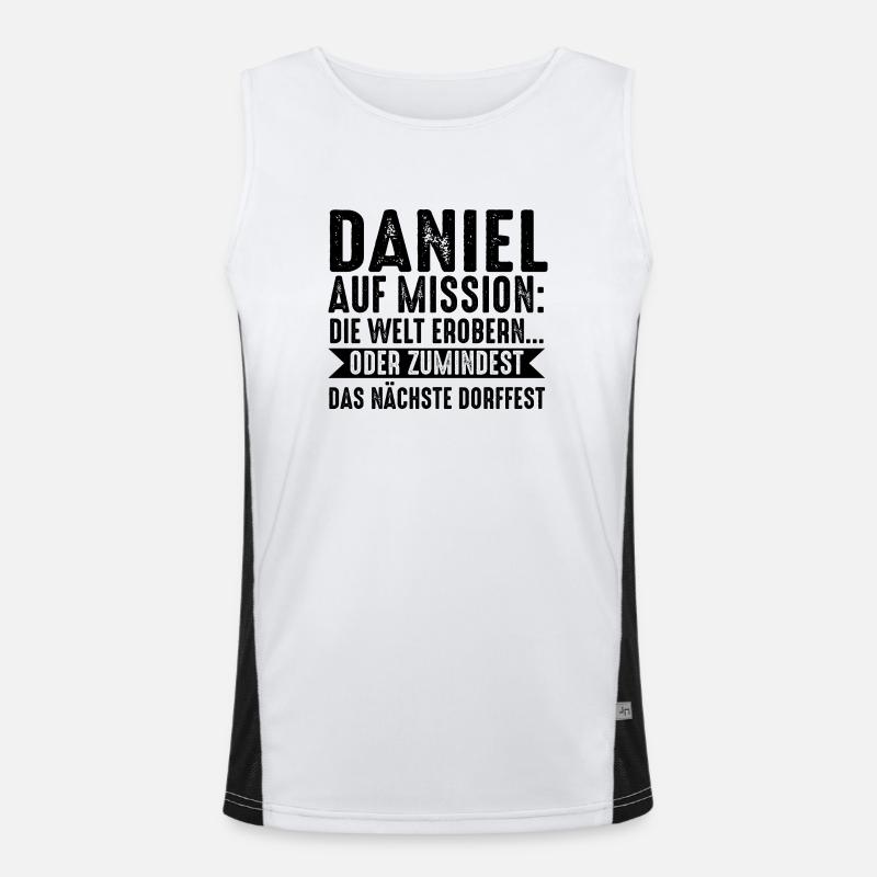 First name Daniel Men's Functional Contrast Tank Top 