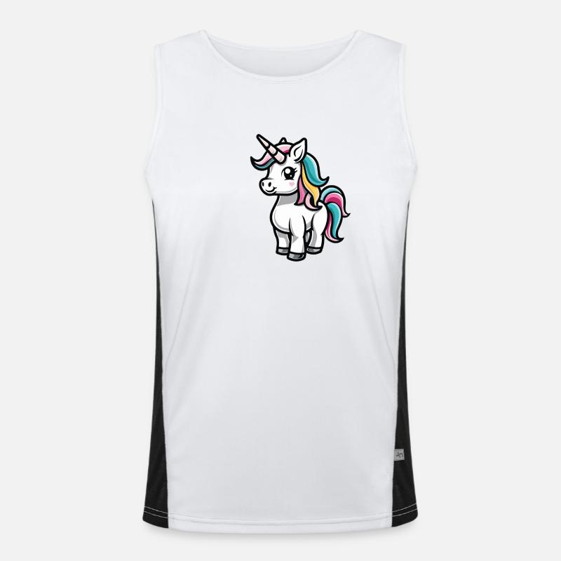 einhorn Funktionelles Kontrast-Tank Top für Männer 
