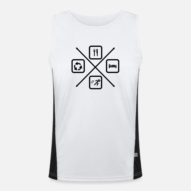 Der Lebenszyklus eines Läufers,Running Funktionelles Kontrast-Tank Top für Männer 