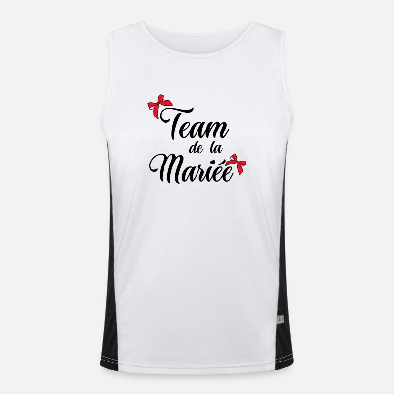 Bride's Team Bow - Men's Functional Contrast Tank Top  - white/black