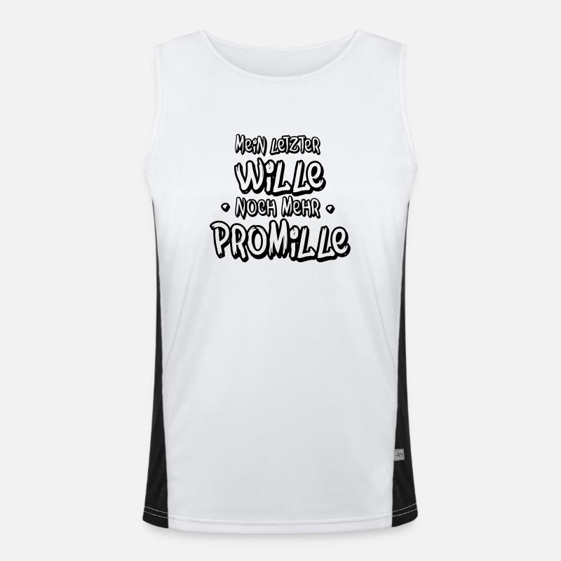 More per mille Men's Functional Contrast Tank Top 