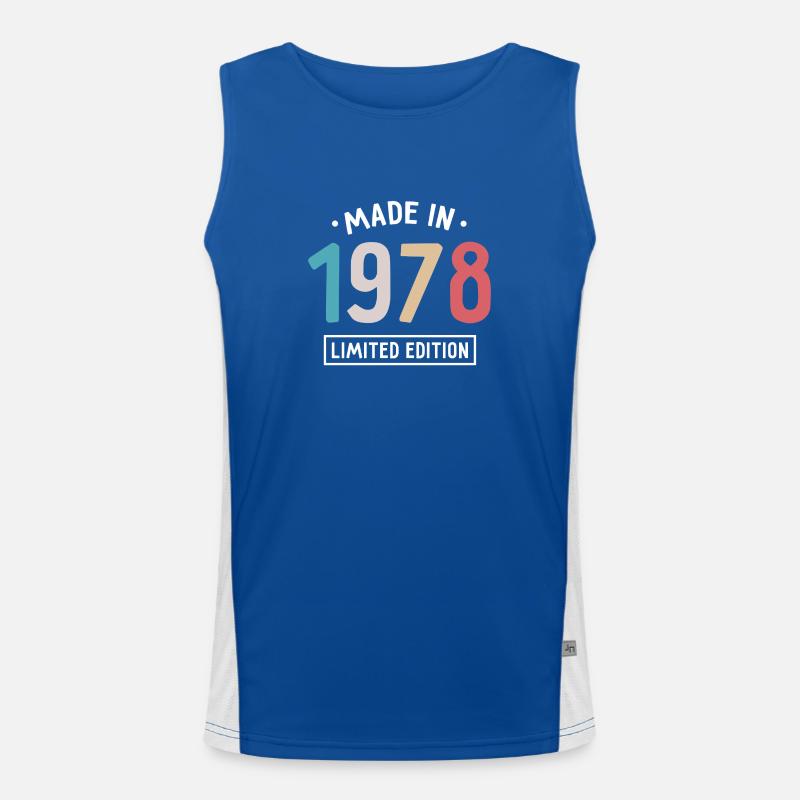 Fabriqué en 1978 - Edition limitée - Année de naissance Débardeur respirant contrasté Homme 