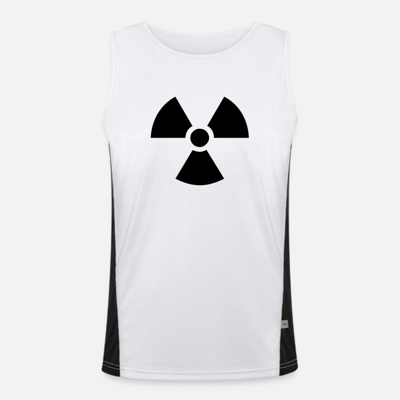 Radioactive - Men's Functional Contrast Tank Top  - white/black
