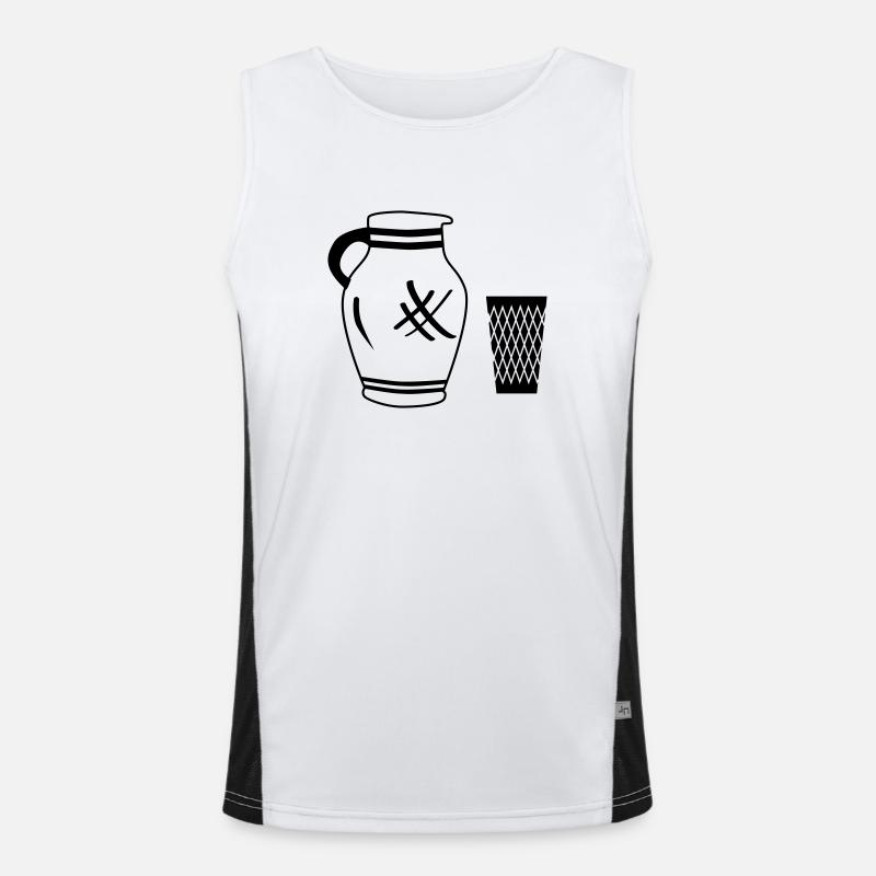 Bembel und Geripptes Funktionelles Kontrast-Tank Top für Männer 