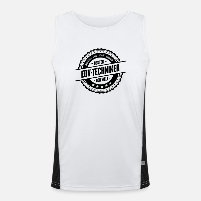 Bester EDV-Techniker Funktionelles Kontrast-Tank Top für Männer 