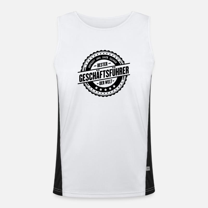 Bester Geschäftsführer Funktionelles Kontrast-Tank Top für Männer 