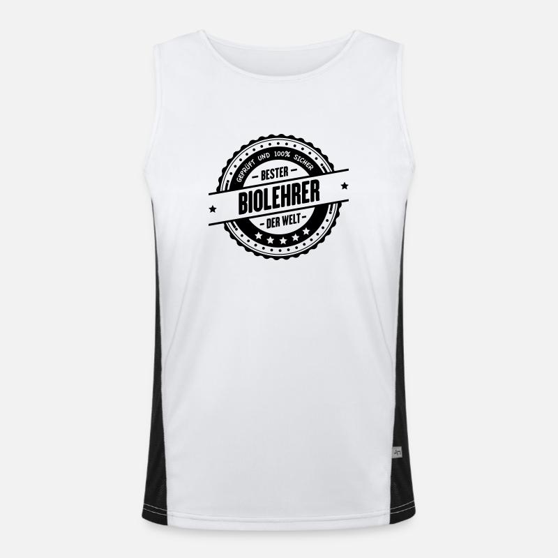 Bester Biolehrer Funktionelles Kontrast-Tank Top für Männer 