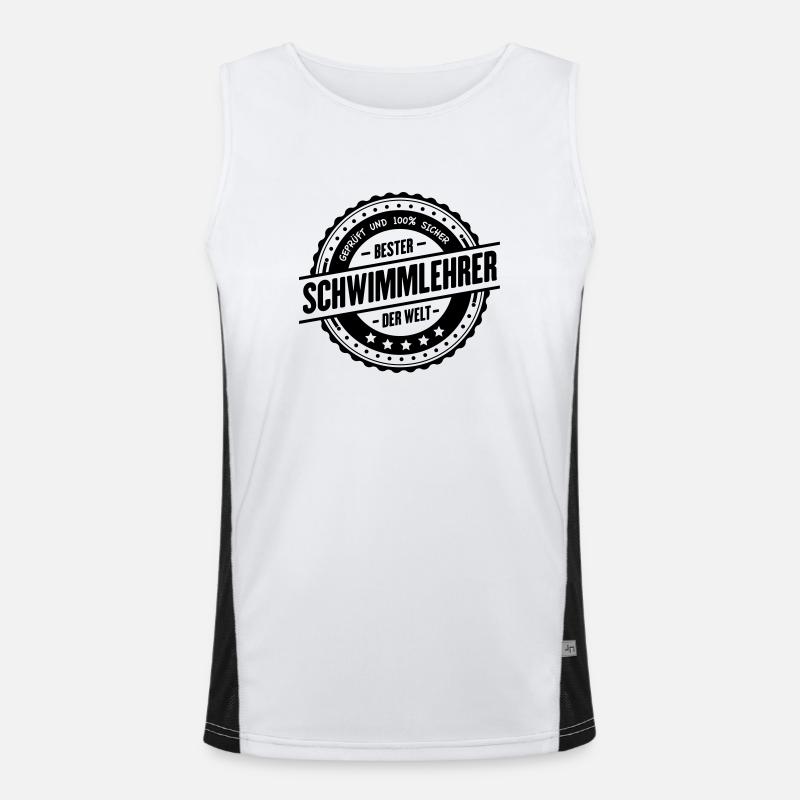 Bester Schwimmlehrer Funktionelles Kontrast-Tank Top für Männer 
