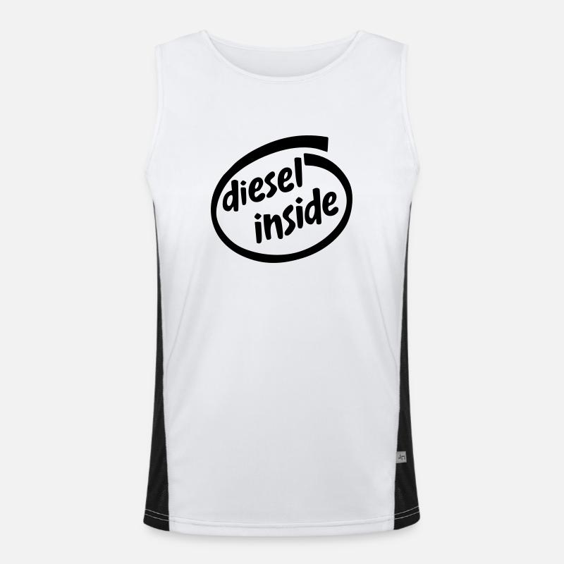 Diesel inside Logo Funktionelles Kontrast-Tank Top für Männer 