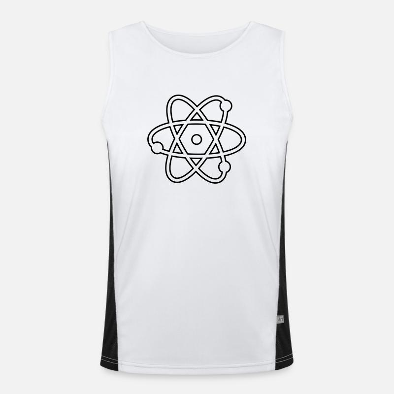 atom - Men's Functional Contrast Tank Top  - white/black