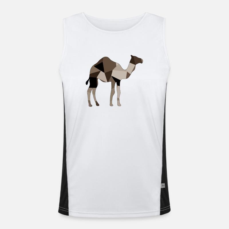 Kamel Funktionelles Kontrast-Tank Top für Männer 