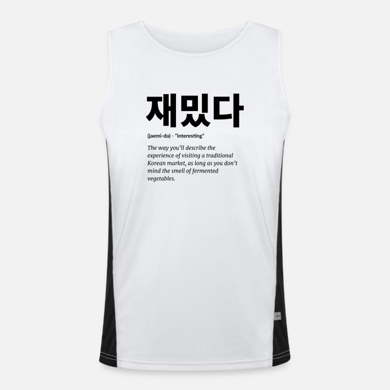 Coréen Débardeur respirant contrasté Homme 