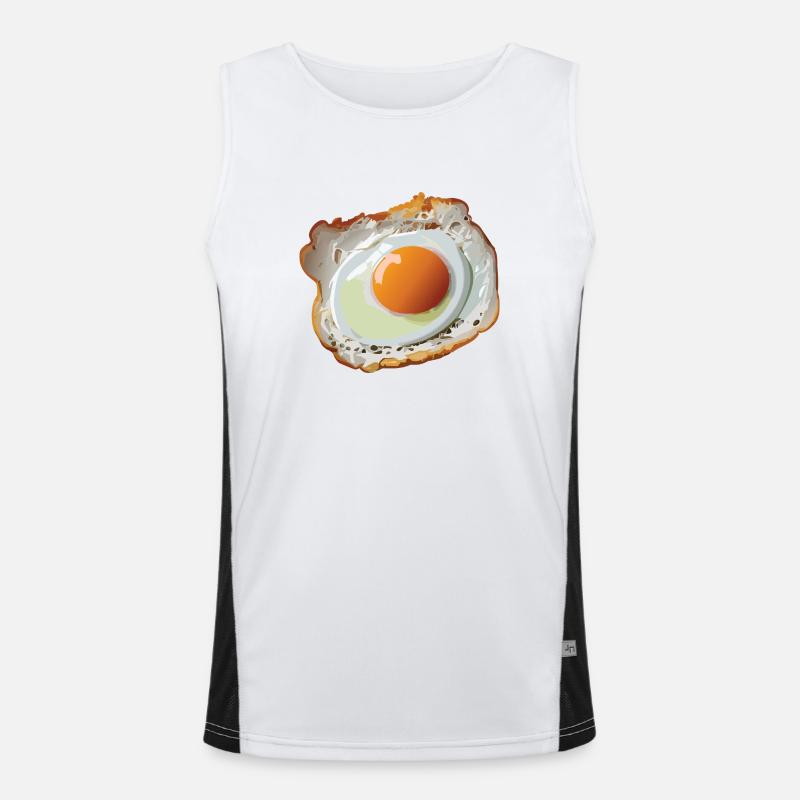 Fried egg Men's Functional Contrast Tank Top 