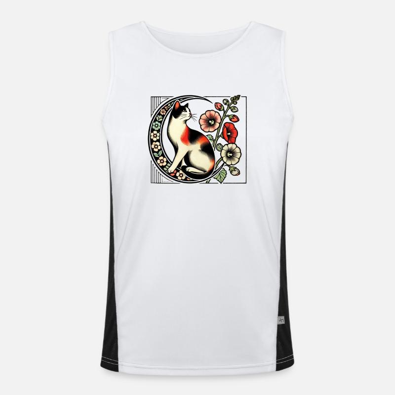 Calico Cat Men's Functional Contrast Tank Top 