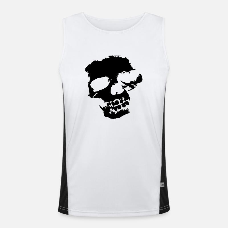 Skeleton skull skull dead evil Men's Functional Contrast Tank Top 