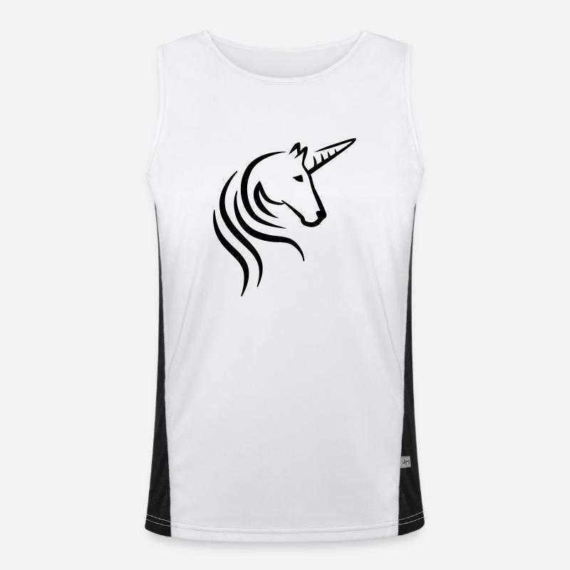 Einhorn Funktionelles Kontrast-Tank Top für Männer 