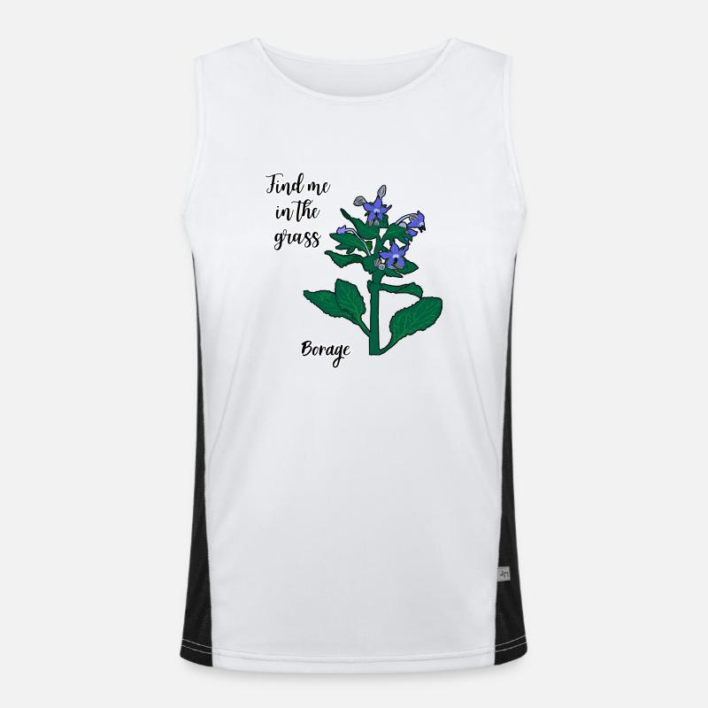 Finde mich im Gras... Boretsch Funktionelles Kontrast-Tank Top für Männer 