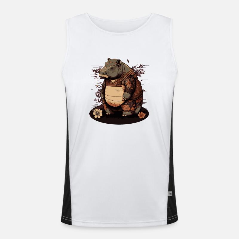Nilpferd 1 Funktionelles Kontrast-Tank Top für Männer 