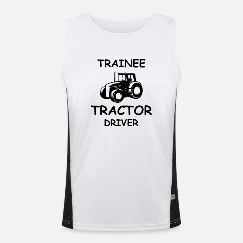 Trainee Tractor Driver Men's Functional Contrast Tank Top 
