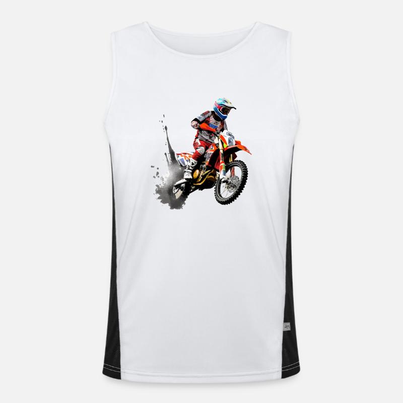 Motorrad Cross Enea Funktionelles Kontrast-Tank Top für Männer 