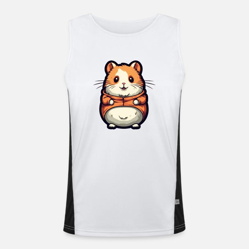 Süßer Hamster Funktionelles Kontrast-Tank Top für Männer 
