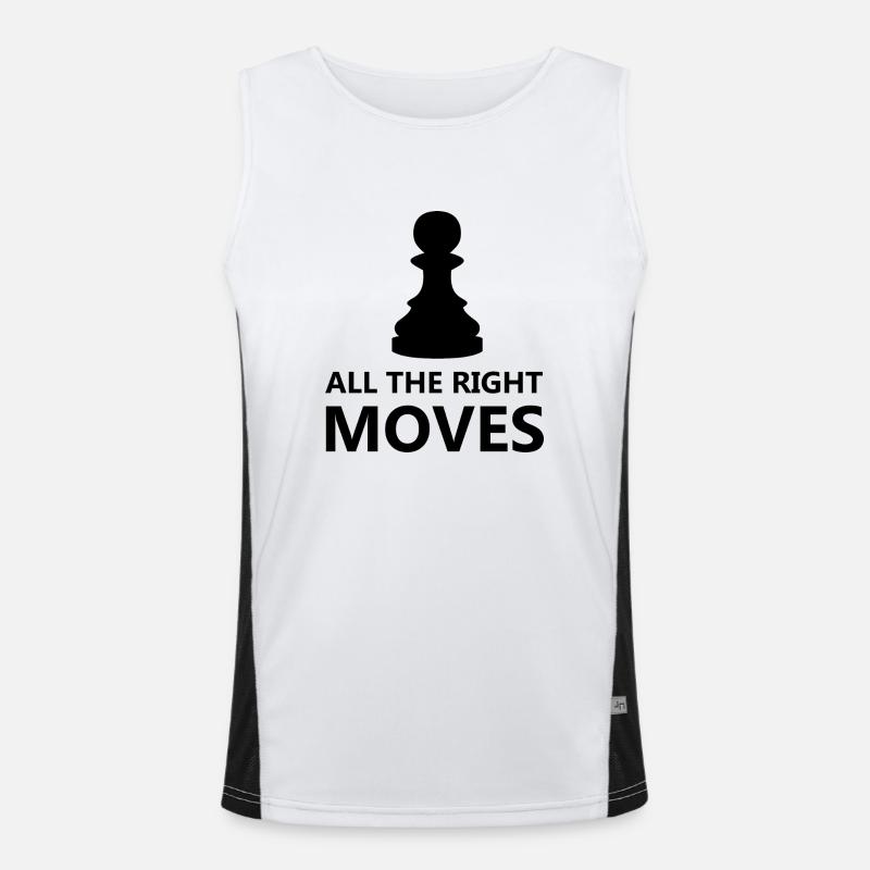 Jeu de société Chess Backgammon Game Night Débardeur respirant contrasté Homme 