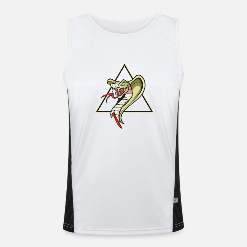 Beautiful snake design cobra Men's Functional Contrast Tank Top 