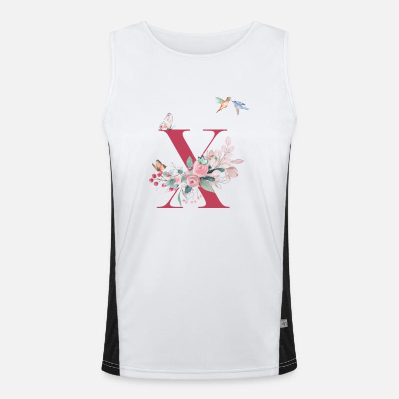 Brief x floral - Geschenkidee Funktionelles Kontrast-Tank Top für Männer 