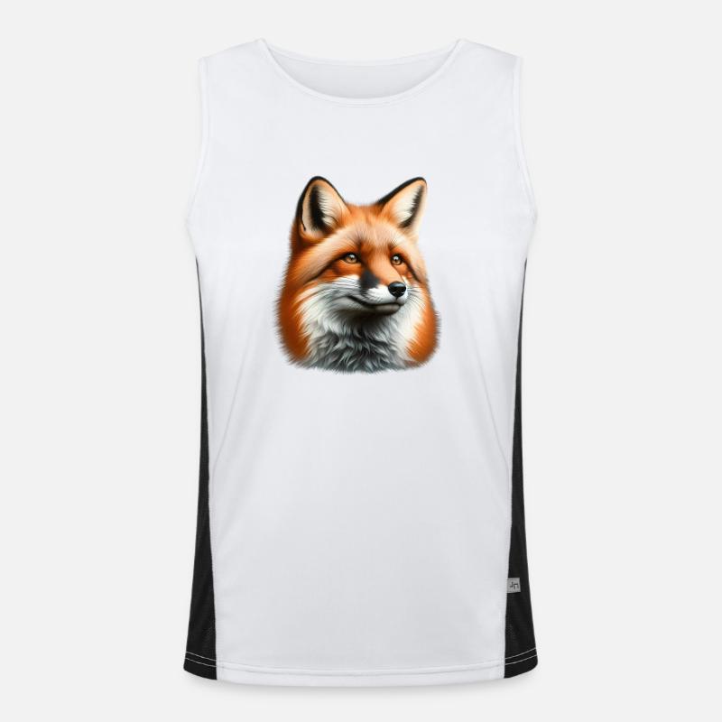 Trippy Polka Dot Fox Men's Functional Contrast Tank Top 
