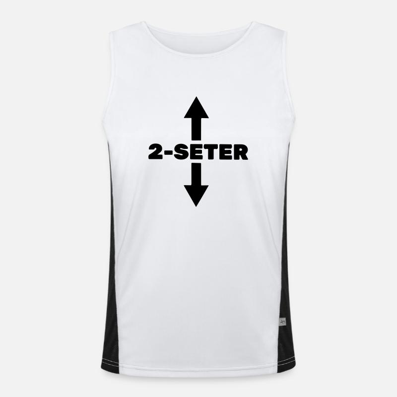 2 Sitze Funktionelles Kontrast-Tank Top für Männer 