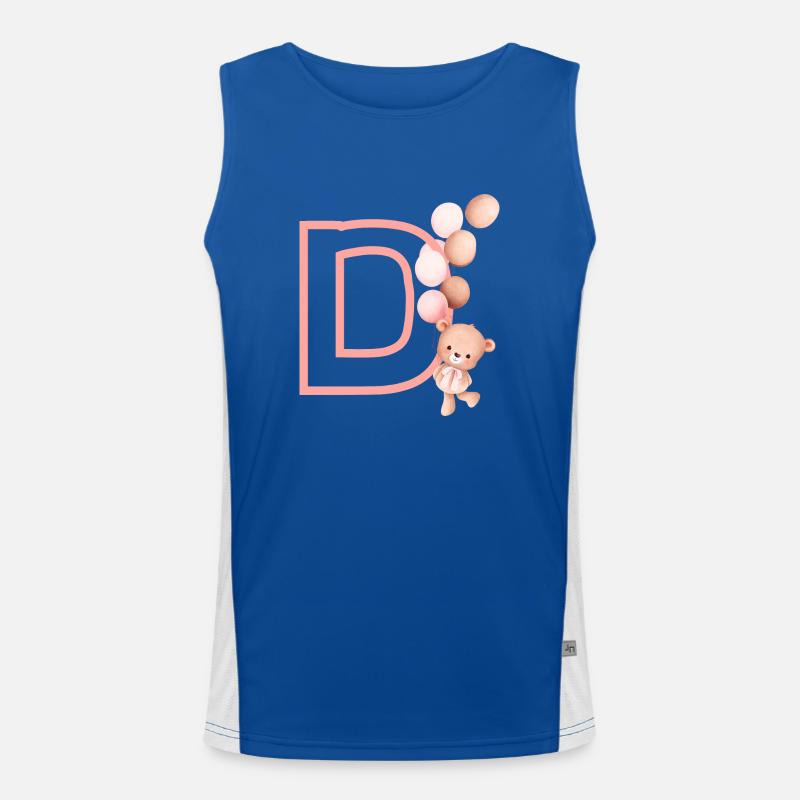 Lettre d rose ours Débardeur respirant contrasté Homme 