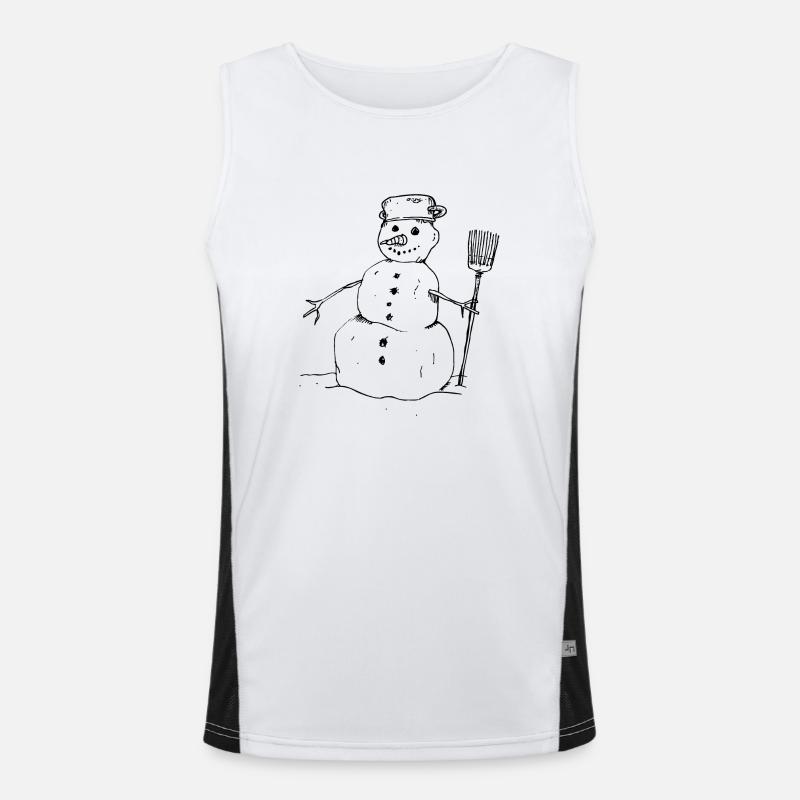 Tag des Schneemanns Funktionelles Kontrast-Tank Top für Männer 
