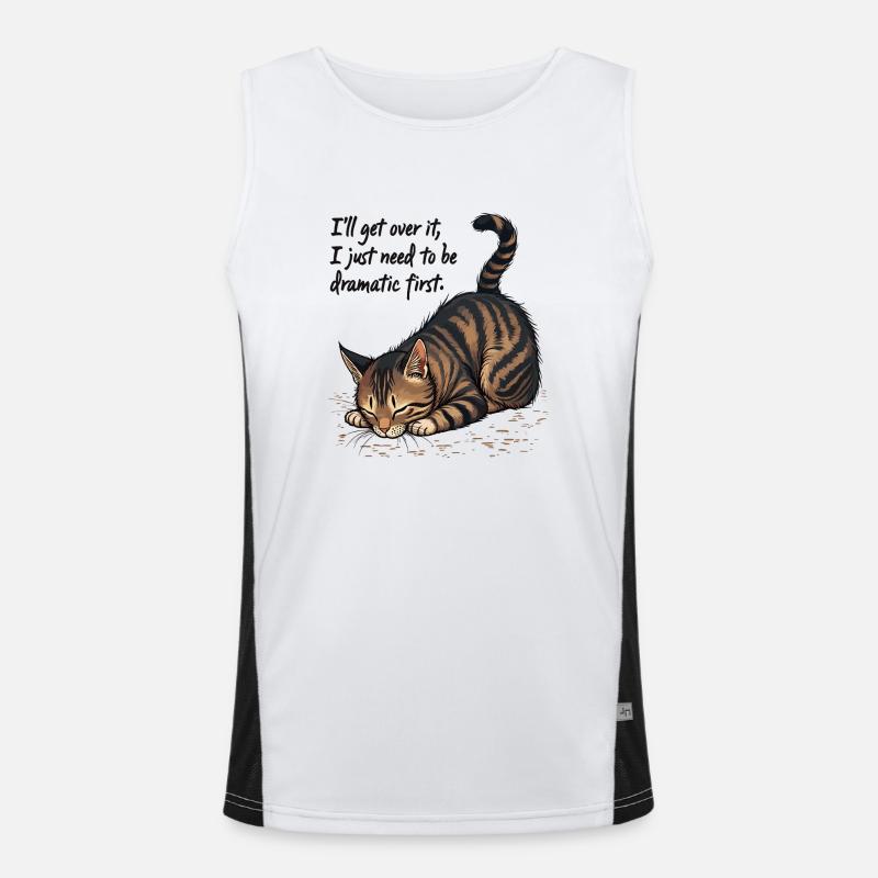 Dramatic Cat Men's Functional Contrast Tank Top 