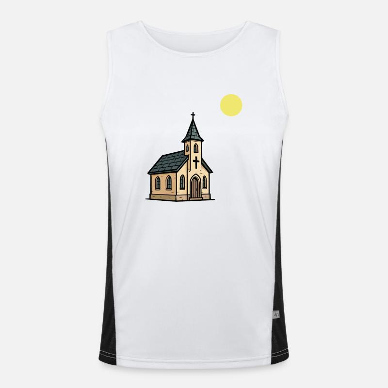kirche Funktionelles Kontrast-Tank Top für Männer 