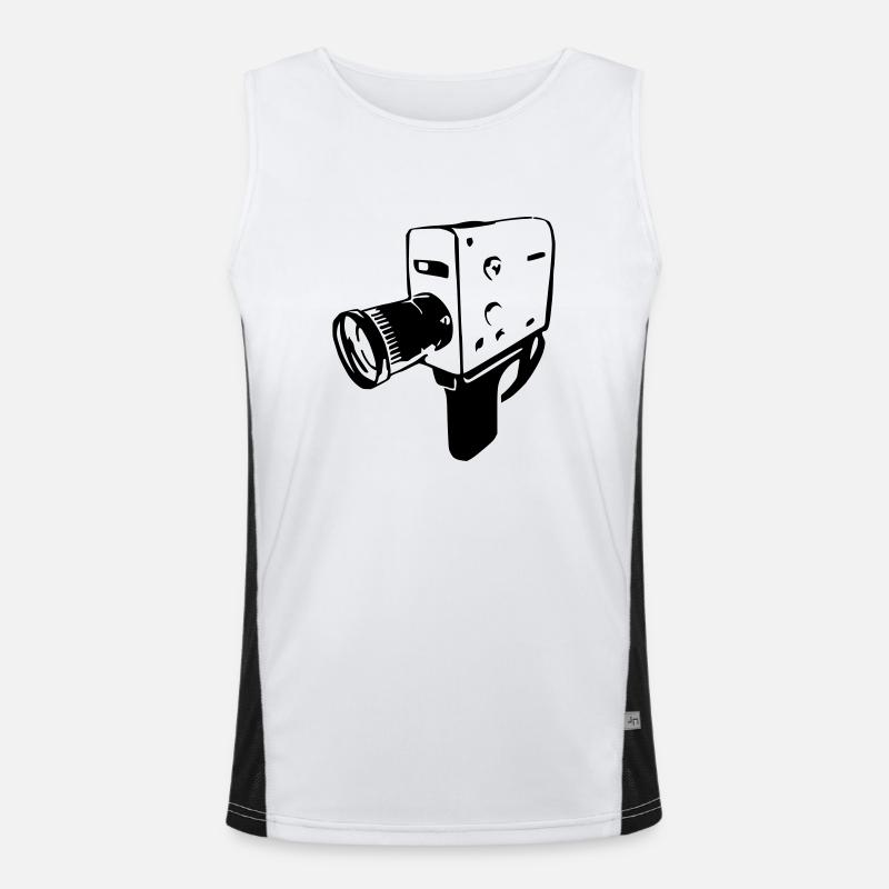 Kamera 5 Funktionelles Kontrast-Tank Top für Männer 